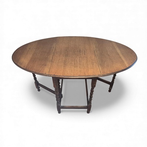 Antique oak gateleg dining - oak,