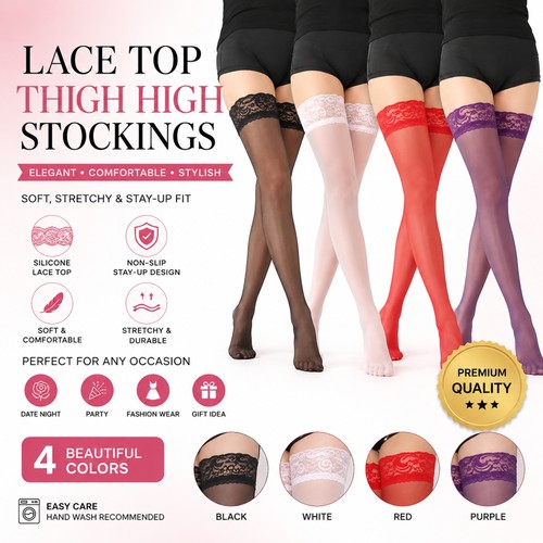Sexy hold ups elasticated lace - hold,