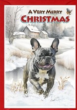 French Bulldog Christmas Card
