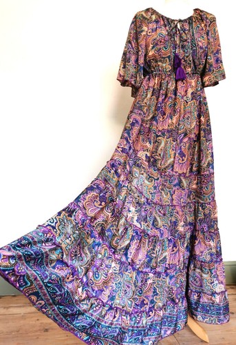 Long maxi dress - dress, silk