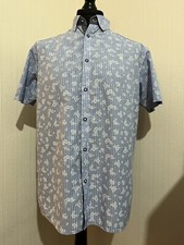 Mish Mash Shirt XL Short Sleeves Relaxed fit Cotton Polyester Blue Stripe