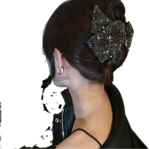 Crystal hair clips gold silver - crystal,