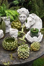 Goddess bust plant pot - plant, cover