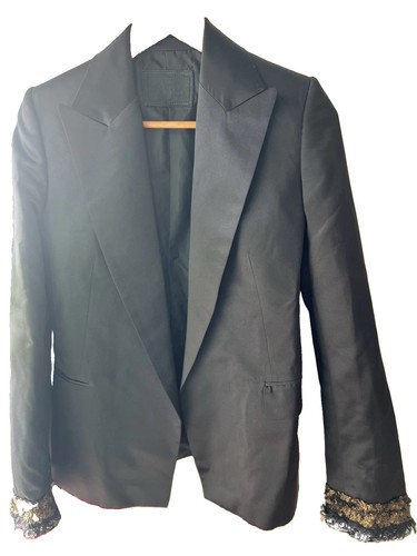 Aje black structured satin - aje,