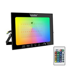 50W LED Flood Lights RGB Colour Changing Floodlight Outdoor Security Garden Lamp