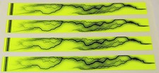 0949 VINYL HD ARROW WRAPS - LT-450-FLO YELLOW 0.75" WIDE 7" LONG (12 PACK)