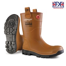 Dunlop Purofort RigPRO Safety Wellington Boots Mens FUR LINED Industrial Farm