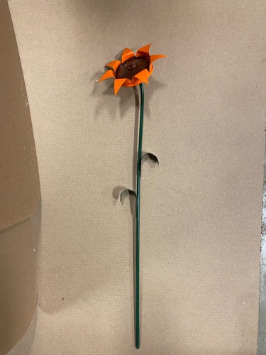 Recycled metal orange sun - metal,