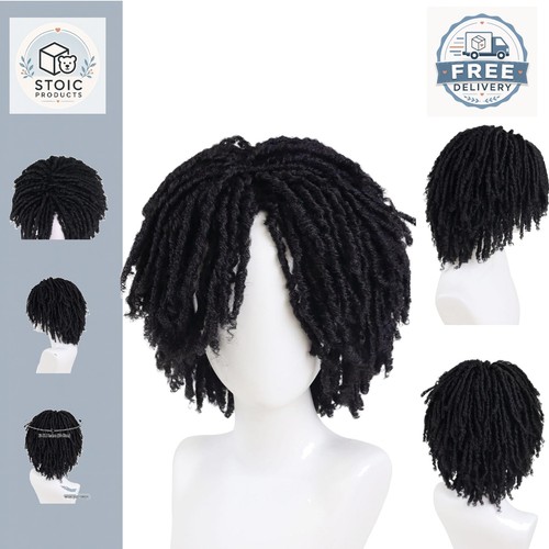 Black curly dreadlock wig - curly,