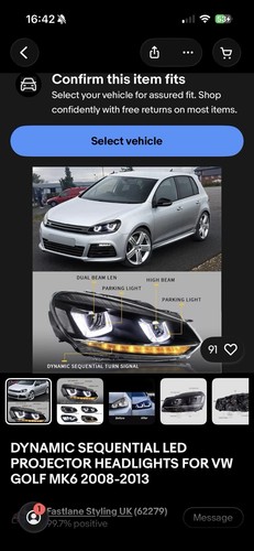 Golf headlights mk6 - vw,