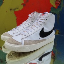 Nike Blazer Mid 77 Vintage White Black Classic Uk 6 Trainers Shoes