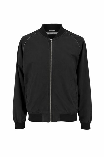 Bershka black bomber - bershka, jacket