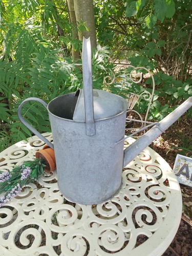Large vintage galvanised 2 - galvanised, 1/2