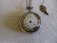 SILVER VERGE/FUSEE PAIR CASE POCKET WATCH C.1775,CASE ONLY, SOLD AS SEEN.
