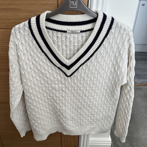 Ladies white cable knit - ladies,