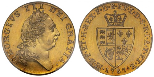 George iii 1787 proof guinea - george,
