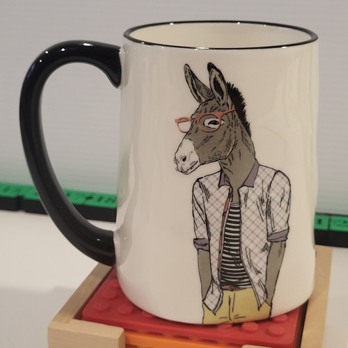 Hipster donkey coffee mug - hipster,