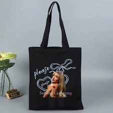 Sabrina Carpenter Canvas Shoulder Bag Ladies Casual Tote Bag Reusable.