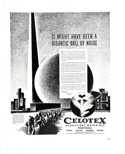 Celotex acoustic material 1933 - celotex,