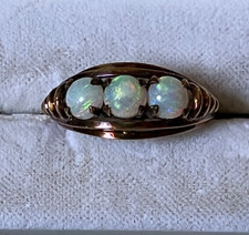 vintage 10kt yellow gold opal