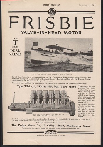 1924 frisbie boat - frisbie, nautical