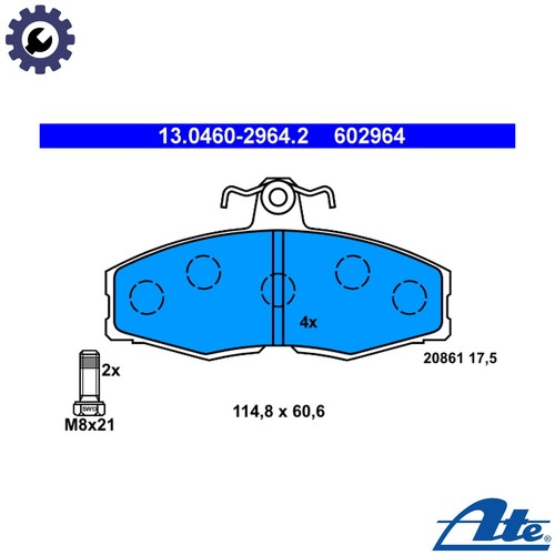 Brake pad set - pad,