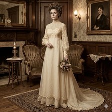 Vtg ILGWU Wedding Dress 8