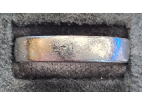 Solid platinum band mens ring - solid,