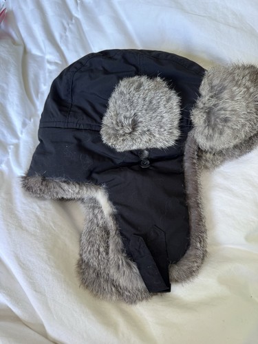 Rabbit fur trapper hat - fur,
