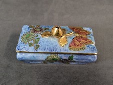Wilton Ware Trinket Box Lustre Dish Butterfly Floral A.G Harley Jones England