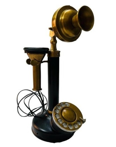 Antique candlestick telephone - candlestick,