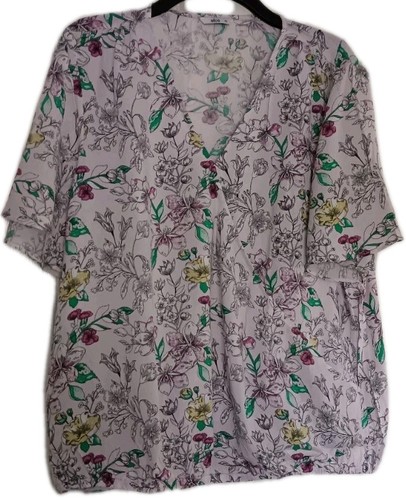 Ladies pink floral mock - ladies,