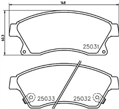 Mintex mdb3088 brake pad set - brake,