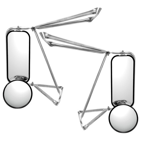 Door mirror stainless - -, lh