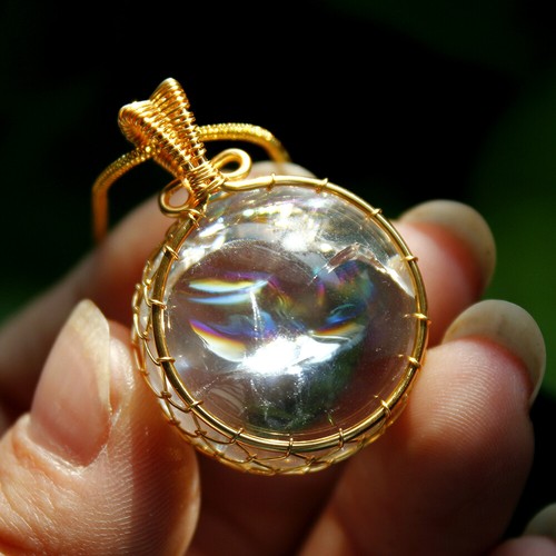 Natural clear quartz - clear, sphere