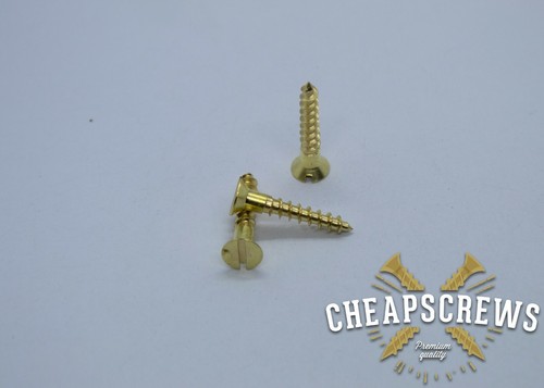 Solid brass screw slotted - solid,