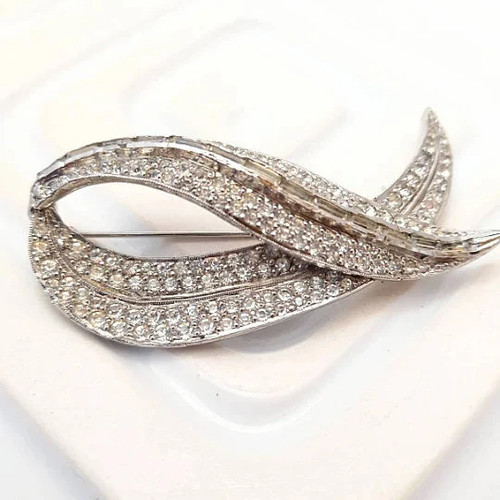 Vintage rhinestone swirl - rhinestone,