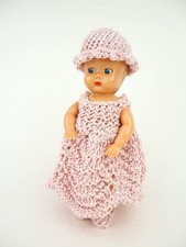 1950s Vintage Doll Tudor Rose Sleepy Eye Baby Dolls Hard Plastic 6"  Dress Hat