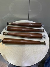 Furniture Legs X4 Sideboard Tables Teak Laminated Wood Brass Rustic Feet Vintage