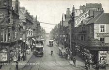 SOUTH SHIELDS, KING STREET -  1920 DURHAM POSTCARD  (ref 6664/25/W7)