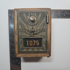 Vintage brass post office box - brass,