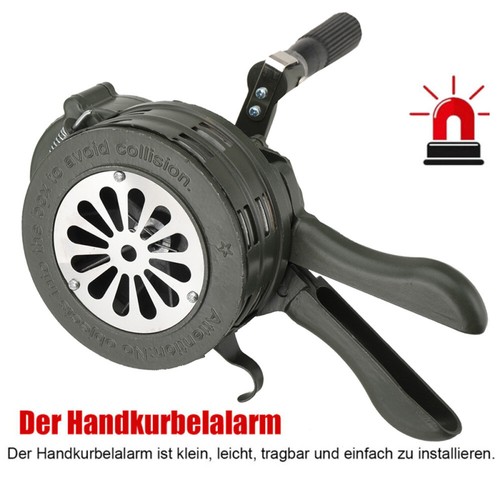 Hand crank siren - hand, manual