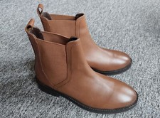 Crew Clothing brown leather boots, 40/6.5, NEW! RRP £115
