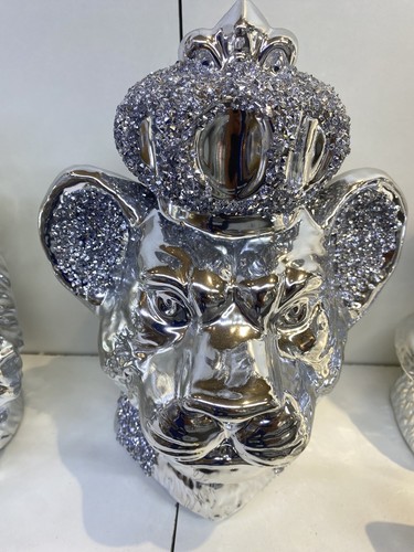 Silver chrome crushed diamond - silver,