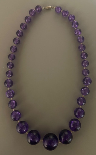 Vintage purple crackle glass - purple,