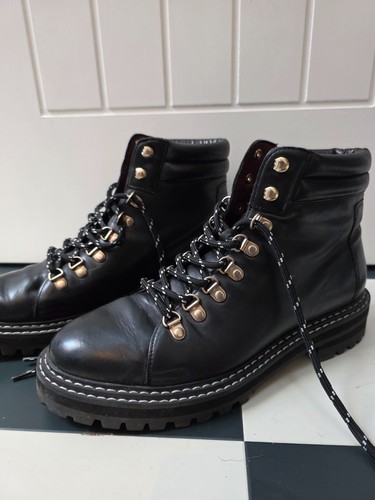 Radley black leather - black, lace-up