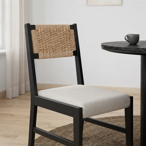 Stylish black rattan chairs - rattan,