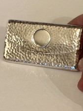 Stunning Silver Gilt Edwardian Card Case Sampson Mordan London 1907 Planished