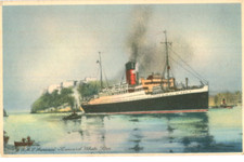 1930s postcard Cunard White