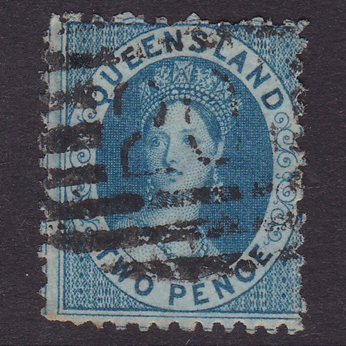Queensland 1868 blue qv - 1868-75,